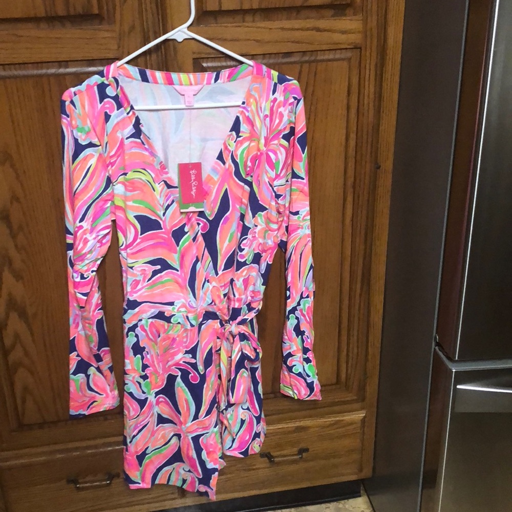 NWT Lilly Pulitzer Size XL Tiki Wrap Romper